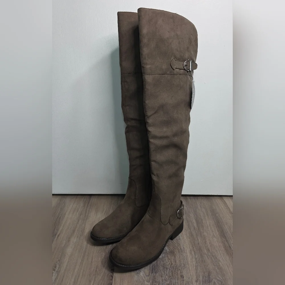 AMERICAN RAG Adarra Over The Knee Boots In Taupe Size 5 - New Without Box
